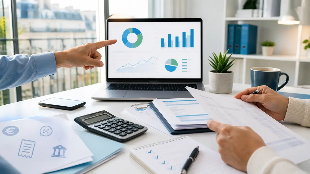 Entrepreneur préparant la création de son entreprise avec un conseiller comptable