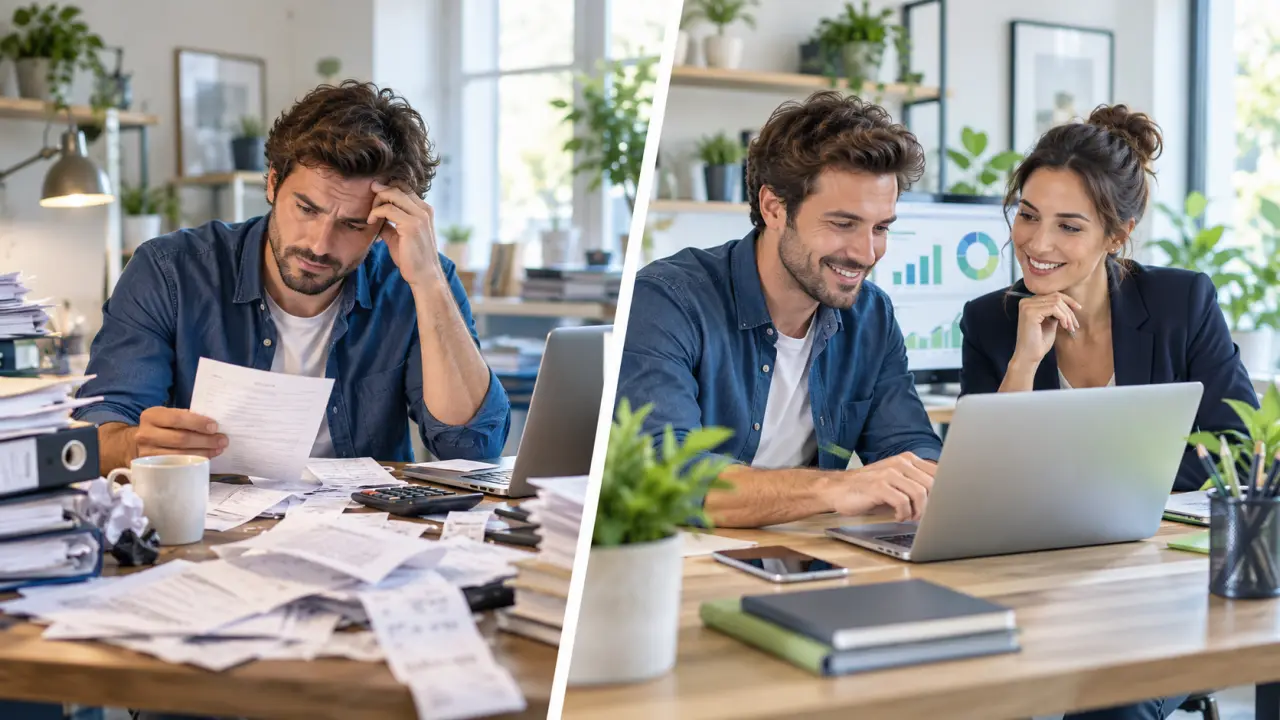 Dirigeant analysant ses indicateurs financiers avec son expert-comptable
