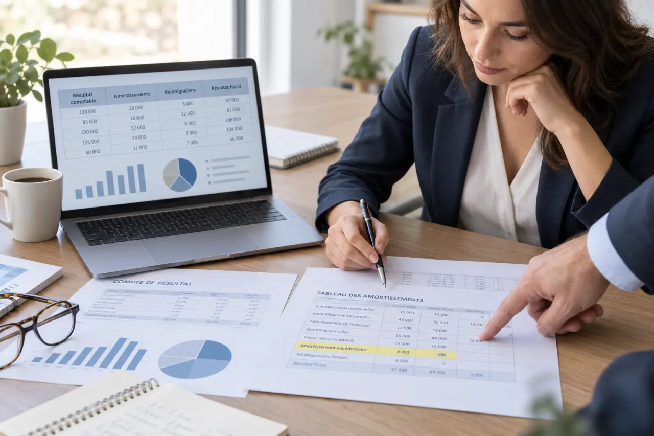 Amortissements excédentaires : le calcul qui fait passer du résultat comptable au résultat fiscal