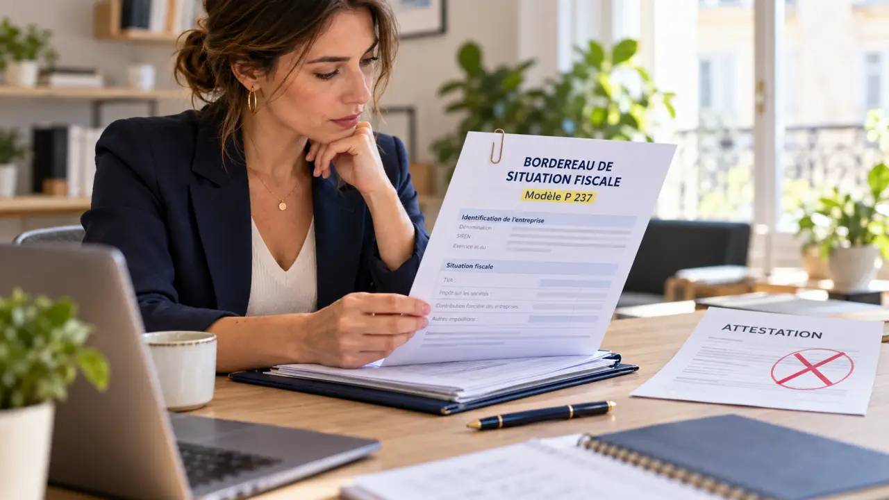Bordereau de situation fiscale modèle P 237 : le demander sans le confondre avec une attestation