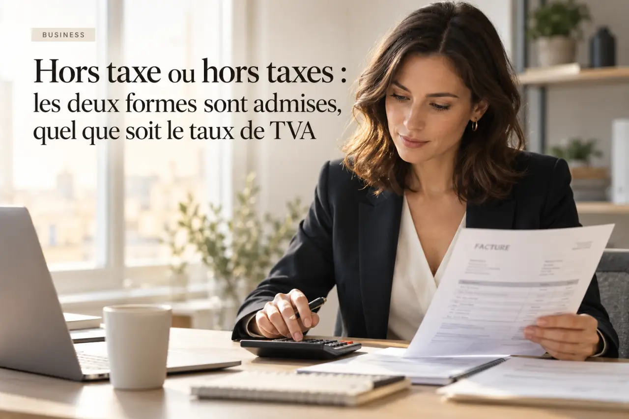 Hors taxe ou hors taxes : les deux formes sont admises, quel que soit le taux de TVA